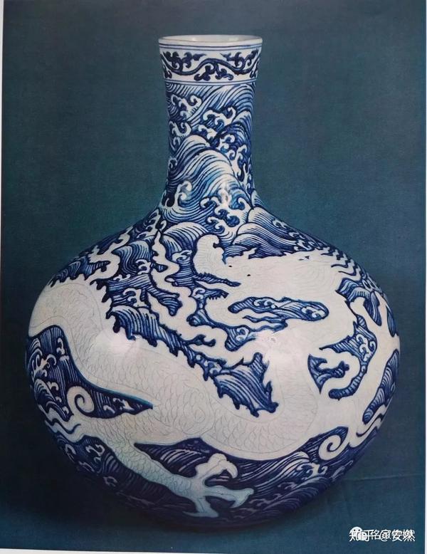 元代   青花瓷上的三爪龙