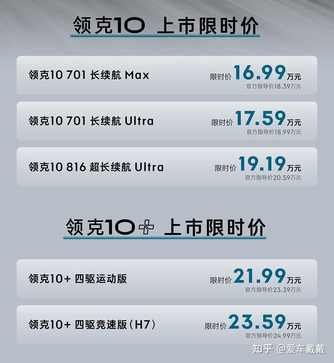 16.99万元起,领克10+和领克10正式上市,以全维实力重塑中大型运动纯电体验