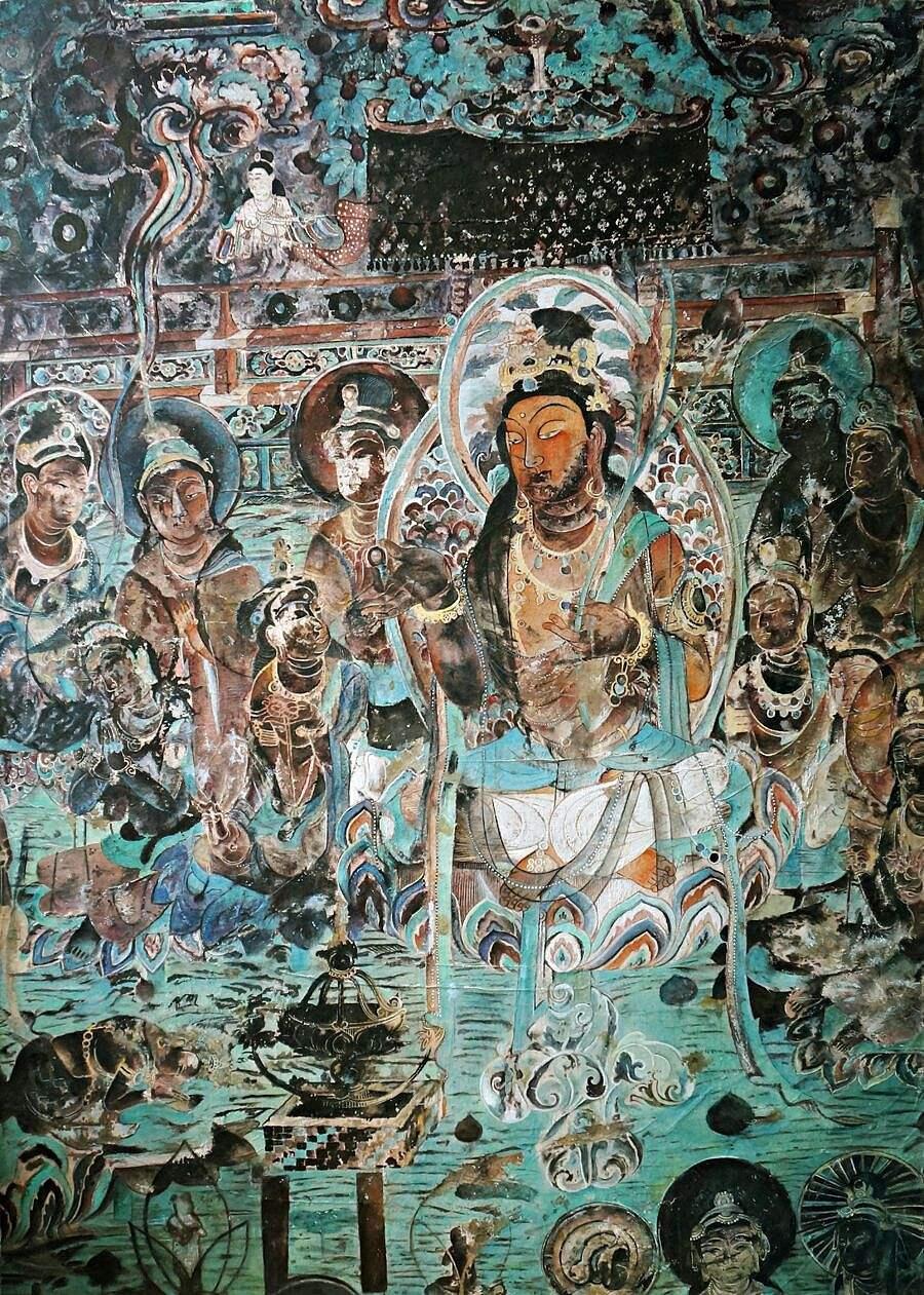 神游千年,大美敦煌】初唐-220窟“最美传奇窟”-南壁-阿弥陀经变 神游千年,大美敦煌】初唐-220窟“最美传奇窟”-南壁-阿弥陀经变