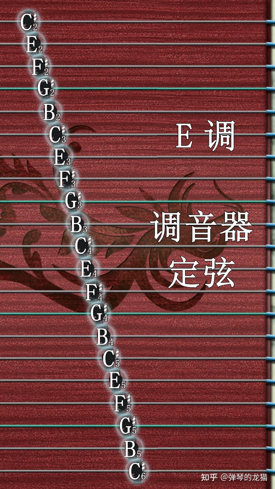 古筝e调怎么认弦的? - 知乎