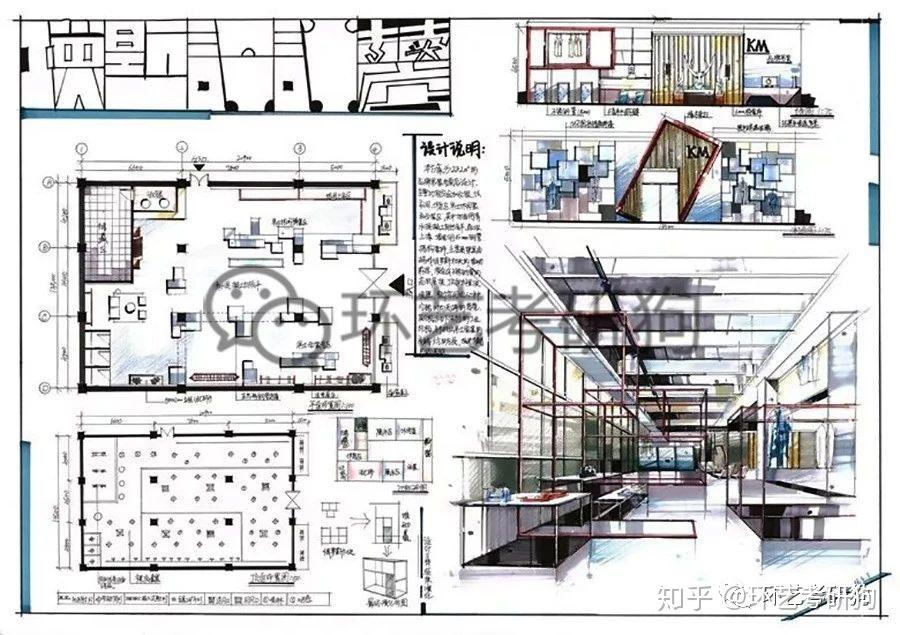室内快题丨商业展示(专卖店)空间专题作品集锦-不定期更新 - 知乎