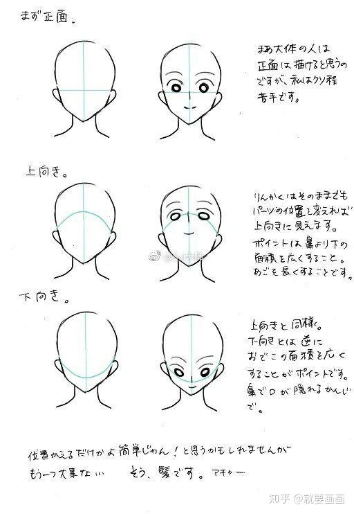 动漫人物头部设计参考