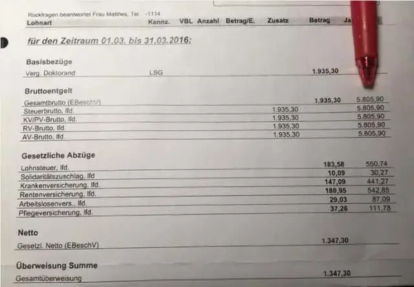 德国打工人，教你读懂工资单