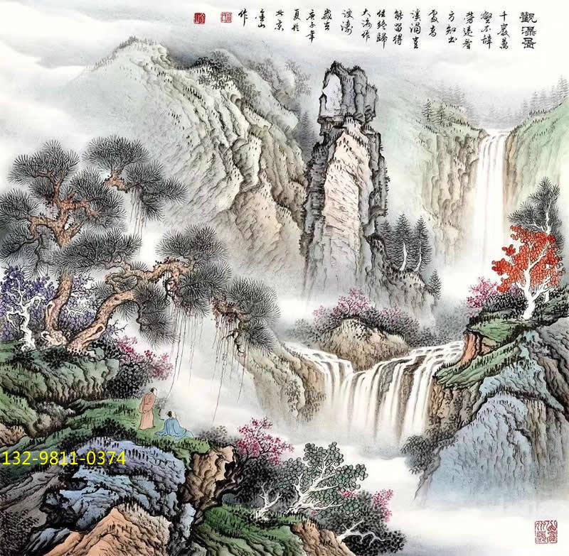 周金山工笔山水:精致古雅高洁超逸 易阁字画收藏 中美协画家周金山,现