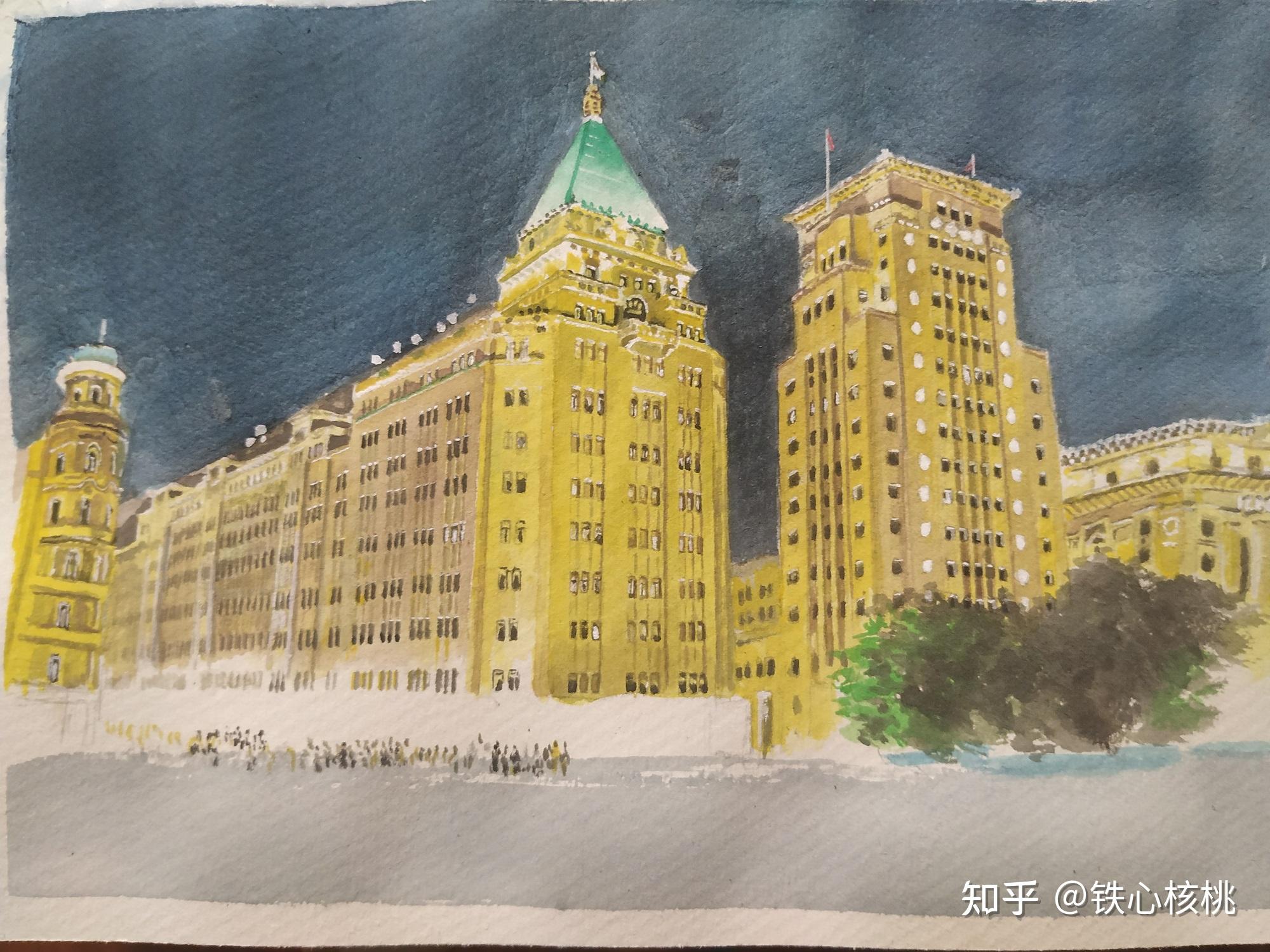 水彩和平饭店2021722