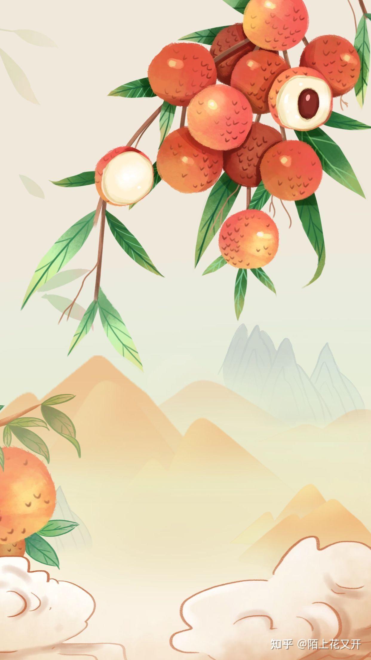 大暑国潮风|中国风|手绘插画海报设计|壁纸|背景图