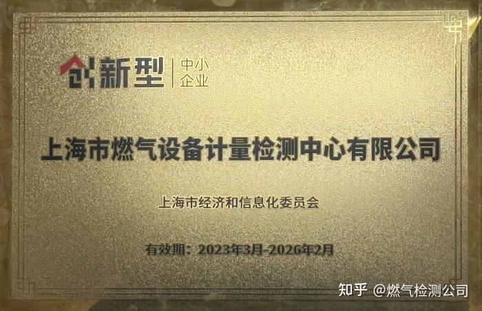 【喜讯】燃气检测公司荣获上海市创新型中小企业 - 知乎