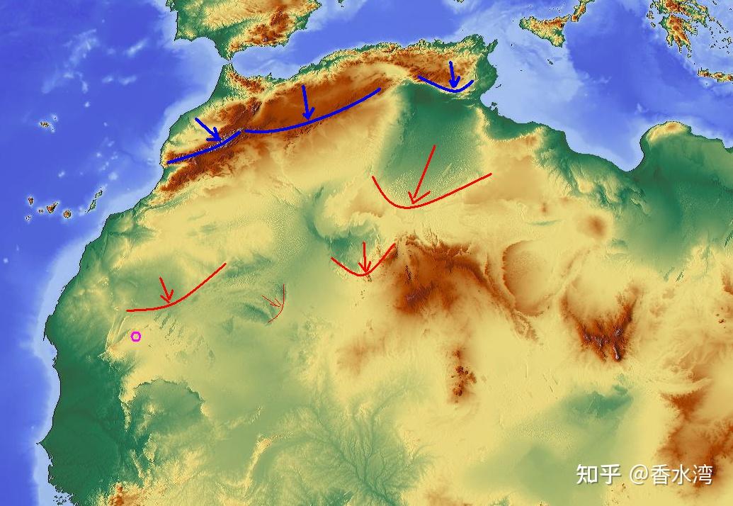 地貌分析撒哈拉之眼的成因