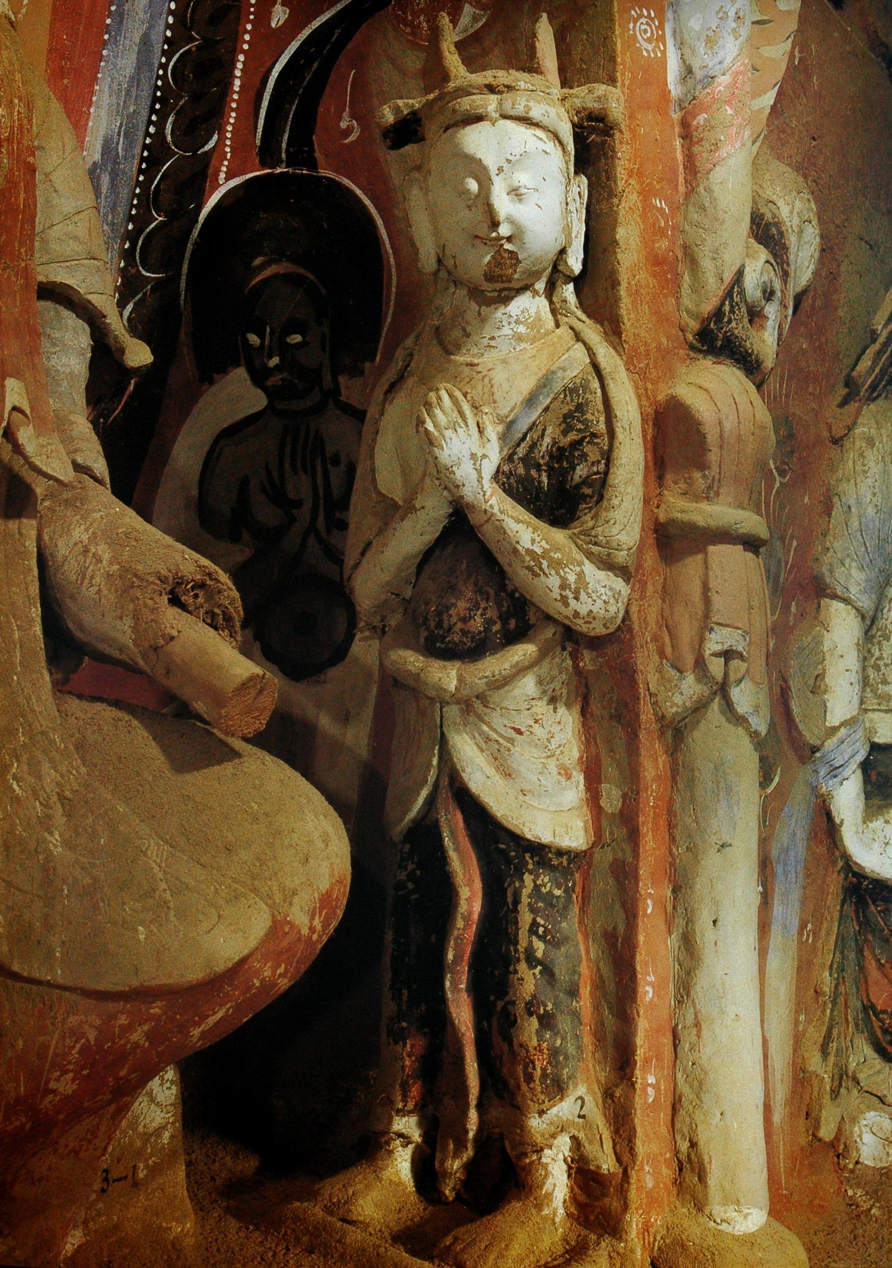 神游千年大美敦煌北周290窟1上中心柱佛龛彩塑高清大图