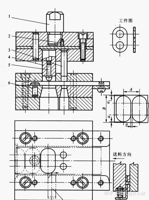 冲孔模具结构图图片