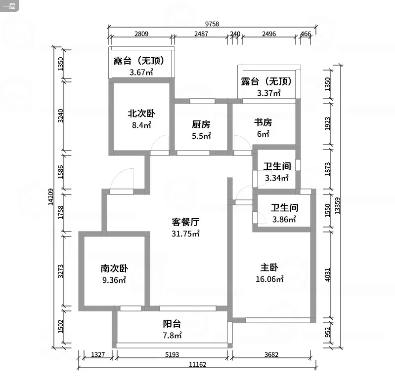 101㎡四房两厅，这样的书房，简直就是人间理想！ - 知乎