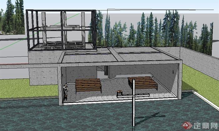 求安藤忠雄水之教堂平立剖一二层详图要能看出内部具体结构的还有对于