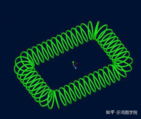 proecreo可变截面扫描创建回环弹簧含3d素材领取