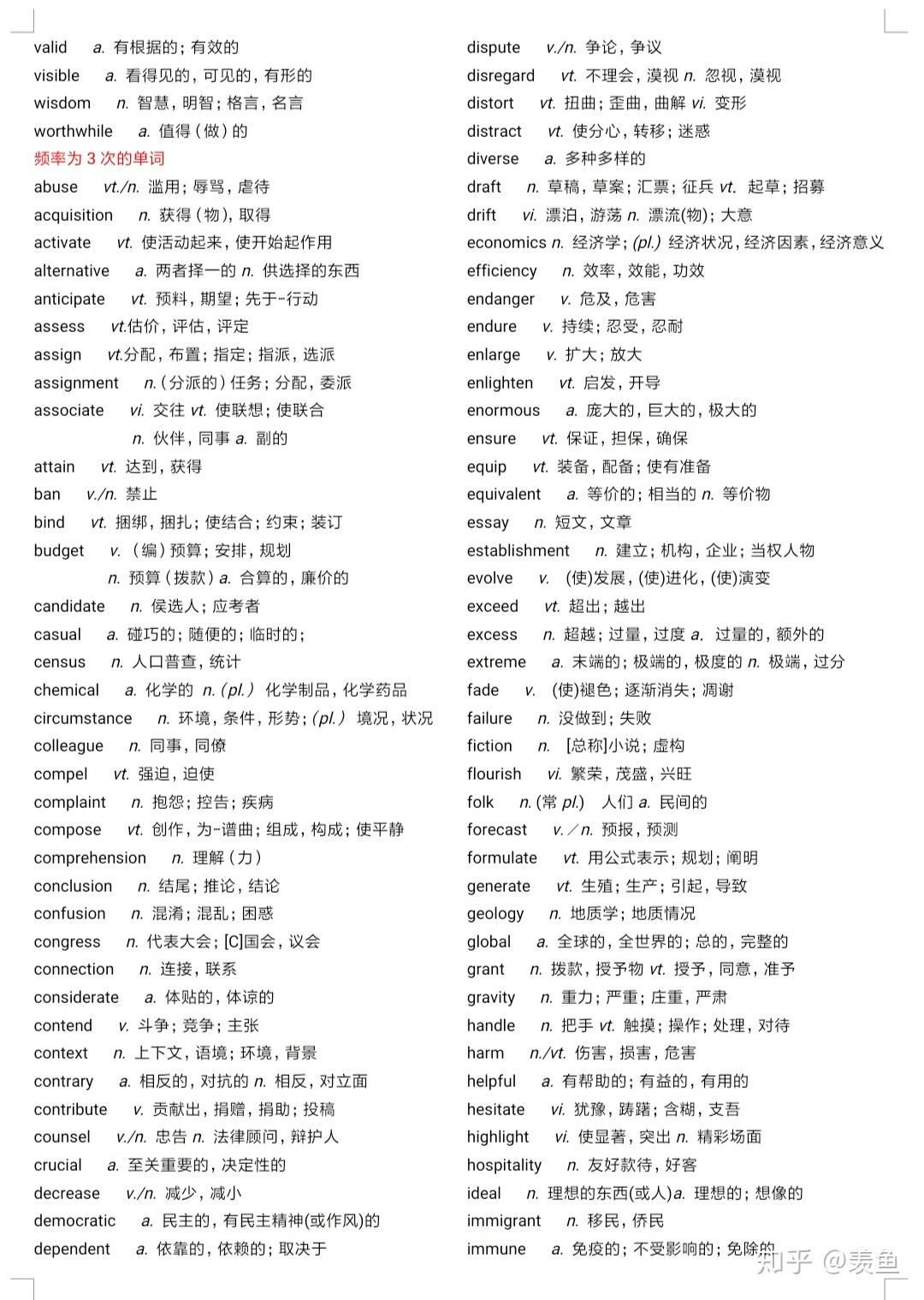 考研英语阅读高频词汇600个!抄下来 - 知乎