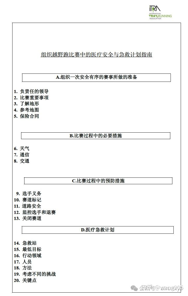 前言越野跑竞赛组织者有义务进行一个评估风险和保证安全的计划,以