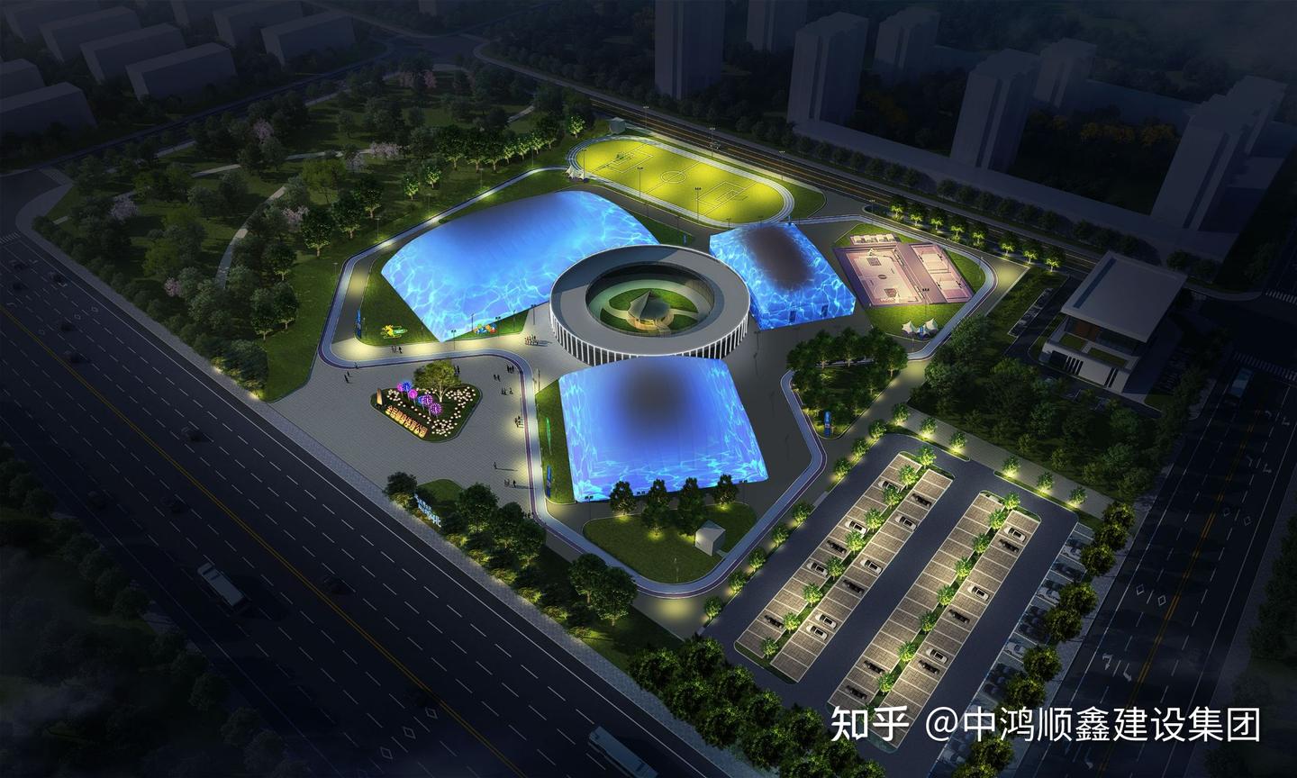 芦台经济开发区全民健身体育公园建筑、景观亮化设计方案 项目地址:河北省唐山市芦台区#灯光设计#亮化设计#照明设计#亮化工程#照明工程 - 知乎