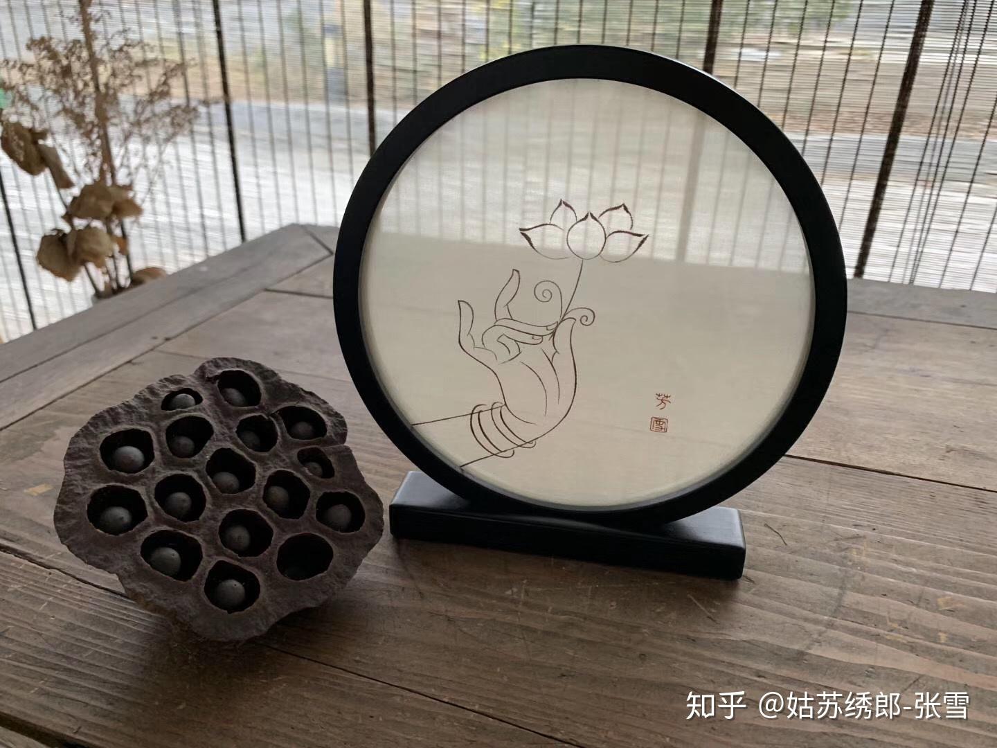 弥惟刺绣 | 双面绣《佛手-於破清尘》