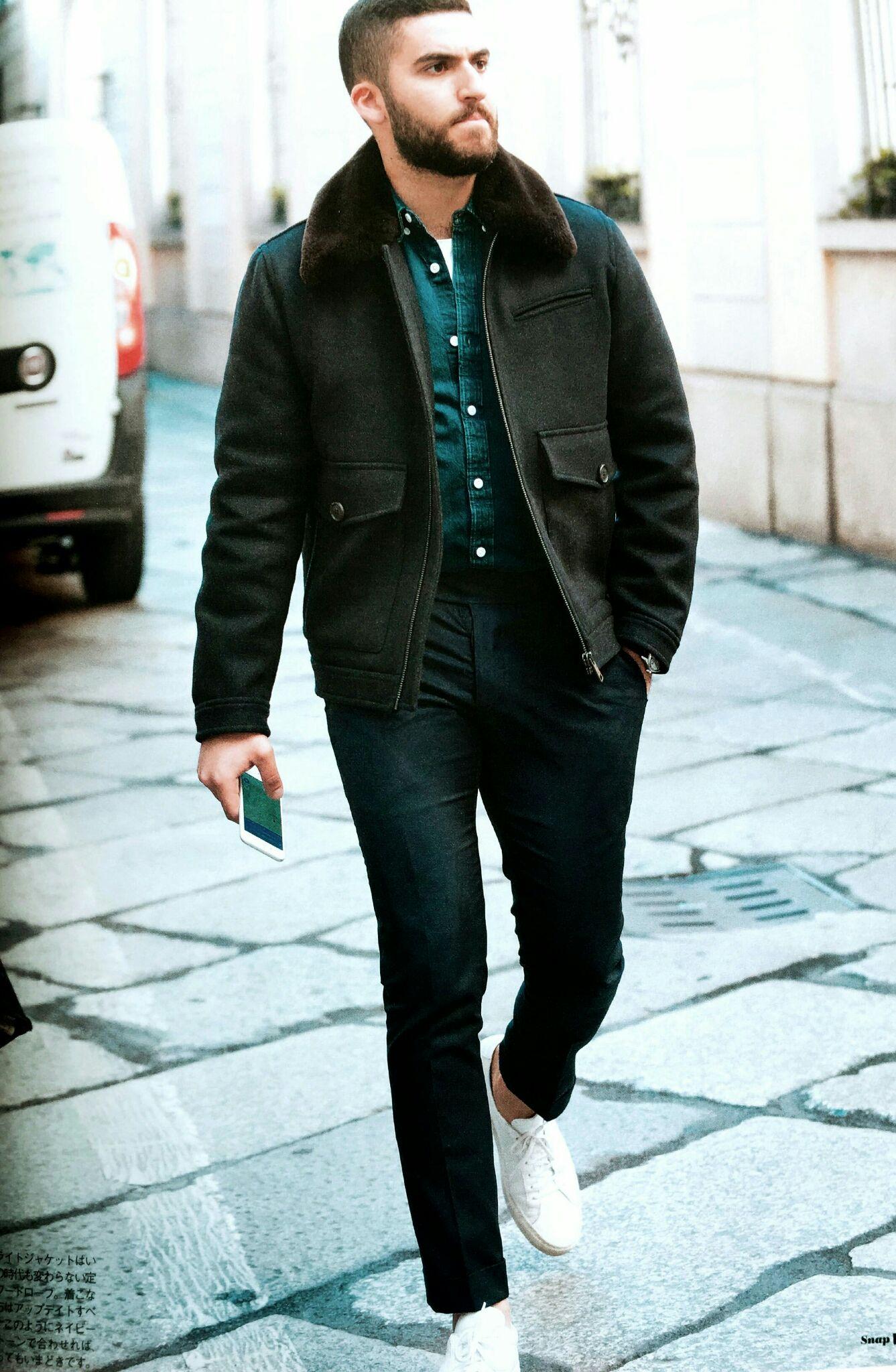 秋季男生衬衫怎么搭配外套?