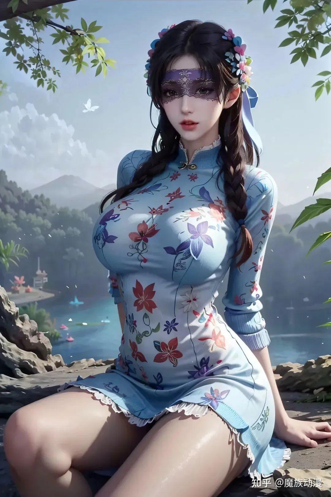 西施短裙旗袍惊艳亮相:王者荣耀中的性感女神风采再现