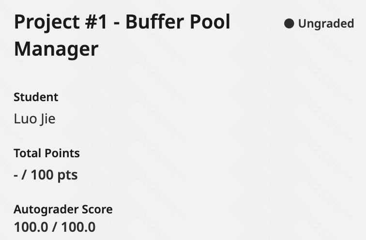 CMU 15-445 (2024 fall) Project #1 - Buffer Pool Manager - 知乎