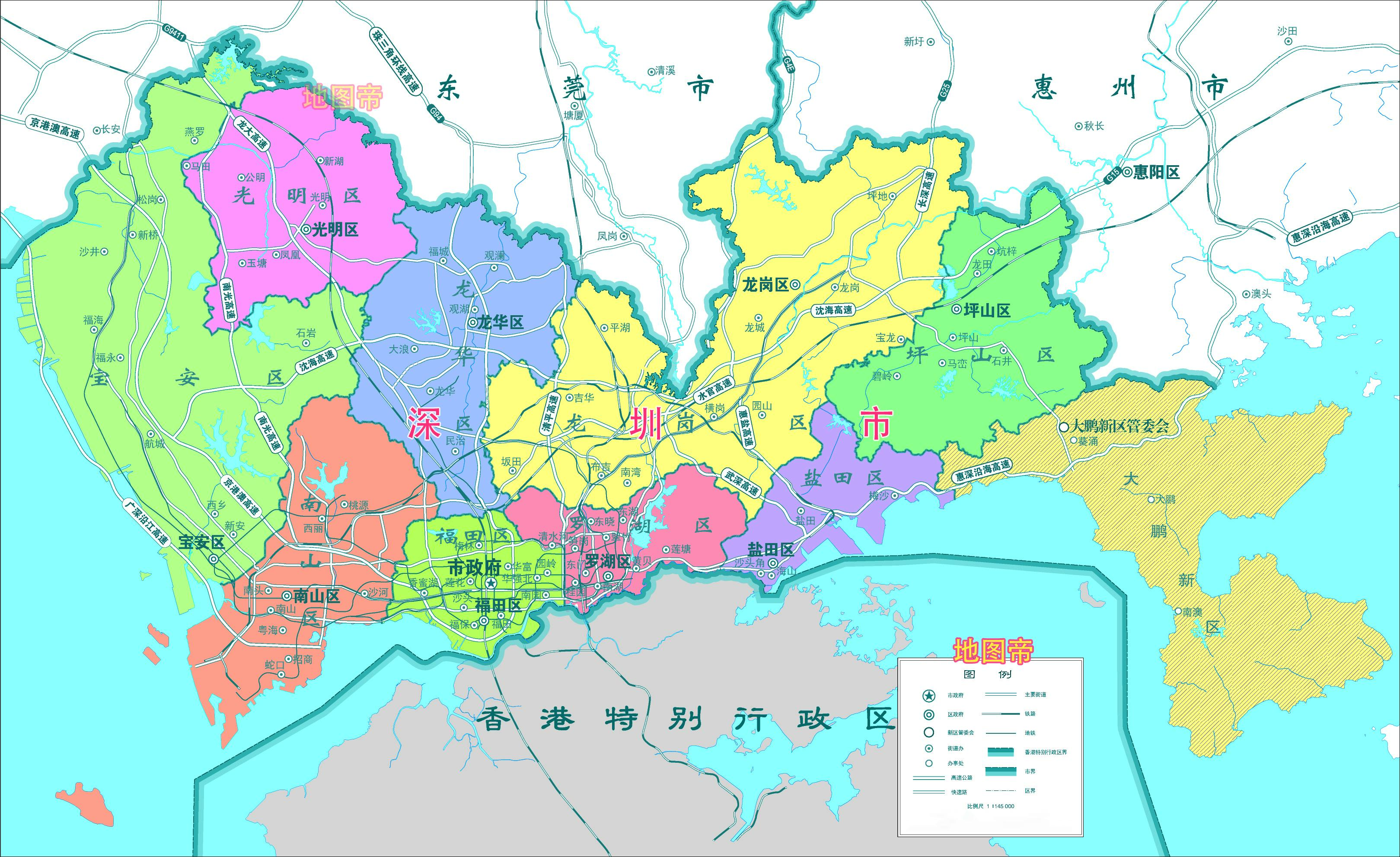 深圳公明地图高清版图片