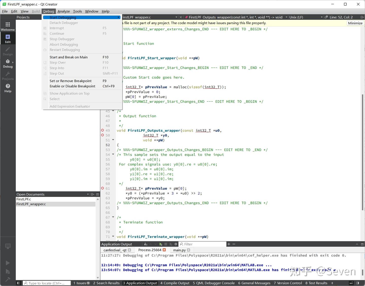 Qt Creator 调试 Simulink S-Function - 知乎