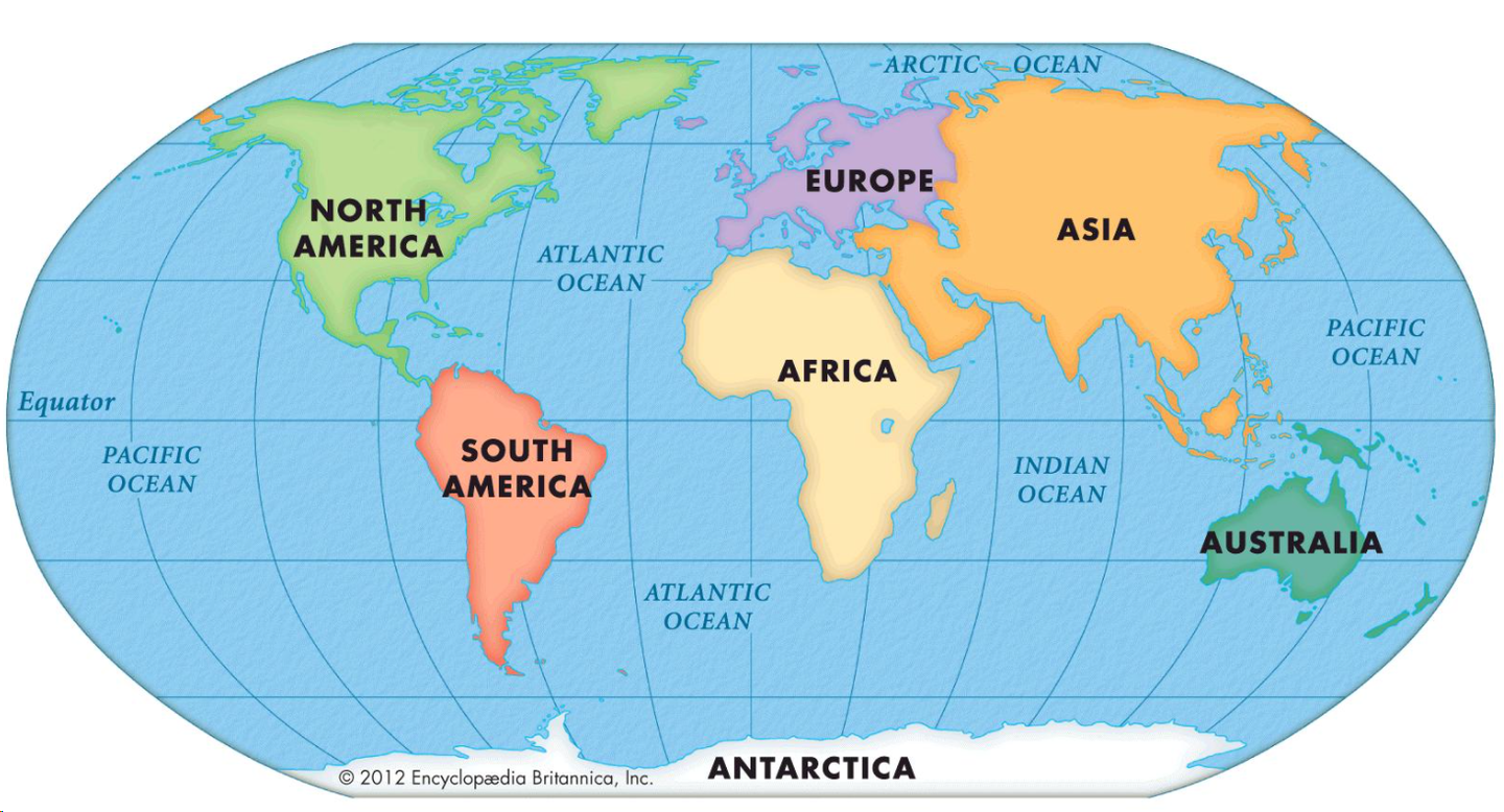 全世界七大洲四大洋用英语怎么说 知乎