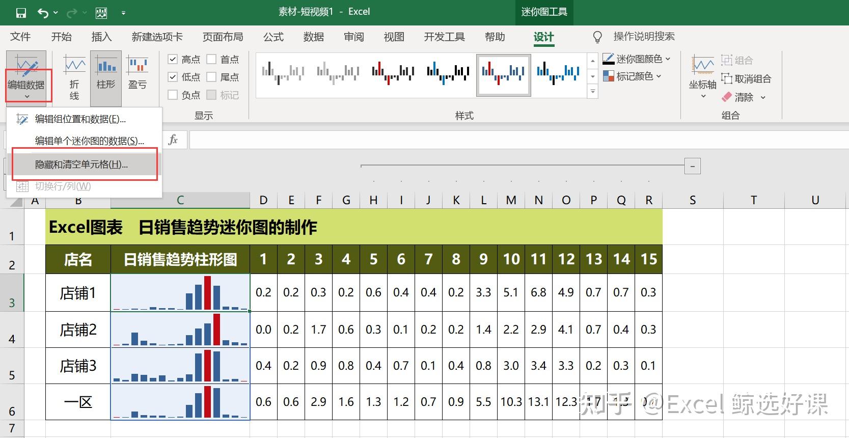 excel中的迷你图给你的报表润润色