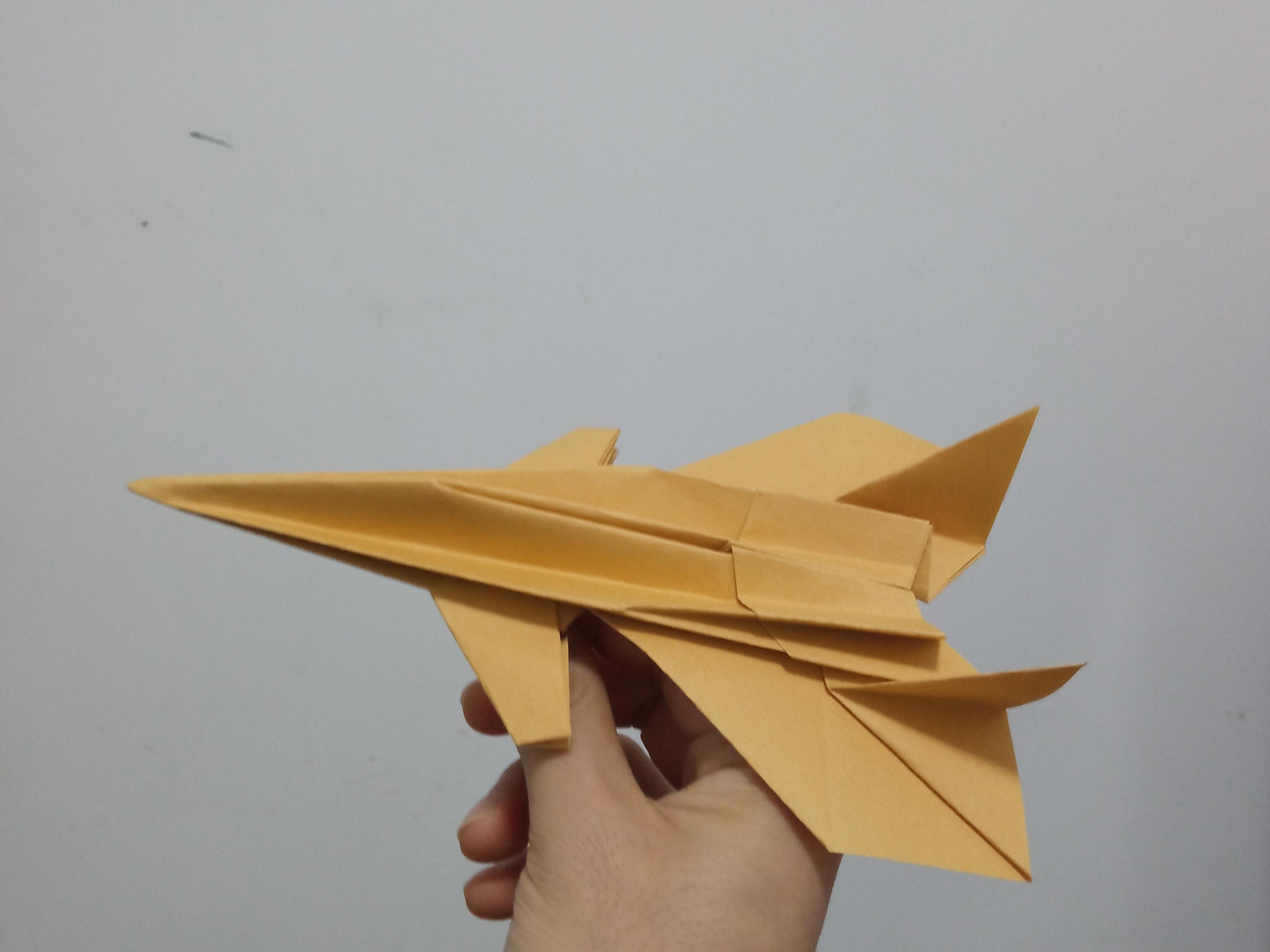 歼20战斗机你会折吗?简单易学,比普通的纸飞机帅多了