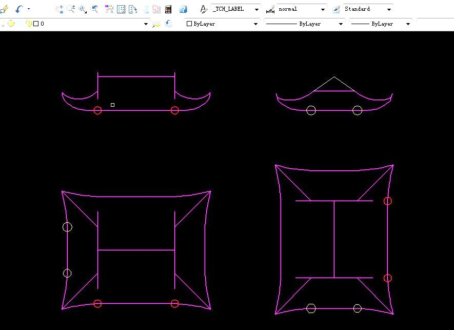 1,先在 autocad 中繪出歇山屋頂的平面圖和立面圖,然後導入 sketchup