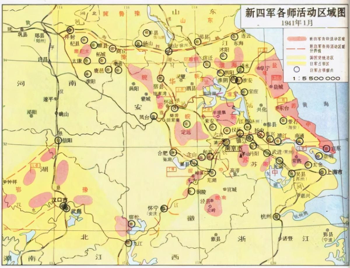 事实证明,新四军在皖南发展的确实很缓慢.八路军在1937年时为4.