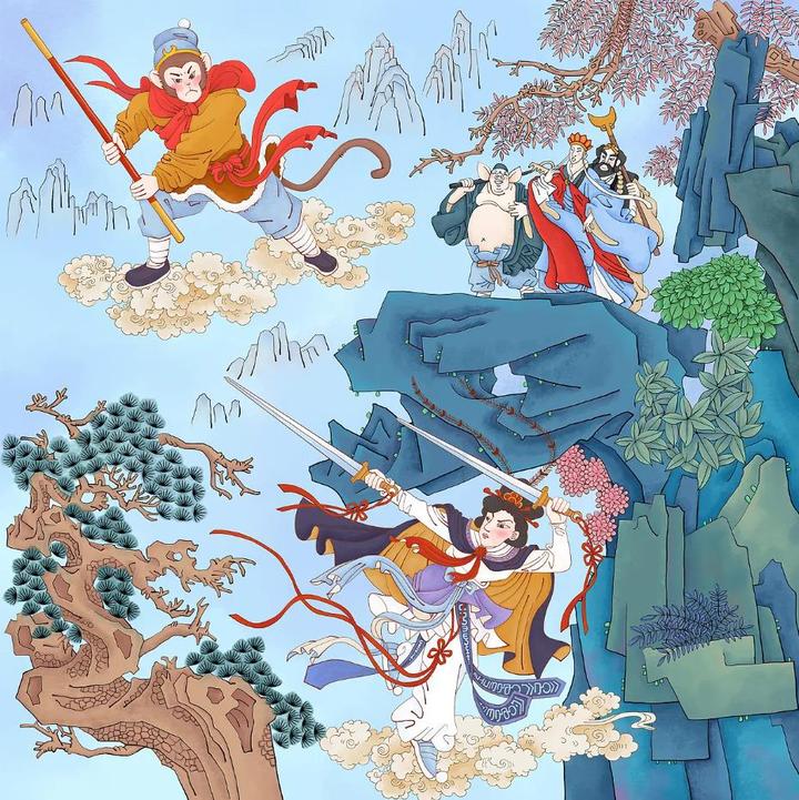 世界古典文学名著《西游记》第七回 八卦炉中逃大圣 五行山下定心猿 知乎 