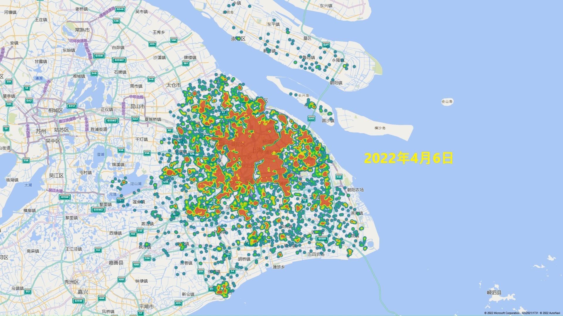 上海疫情分布地图图片