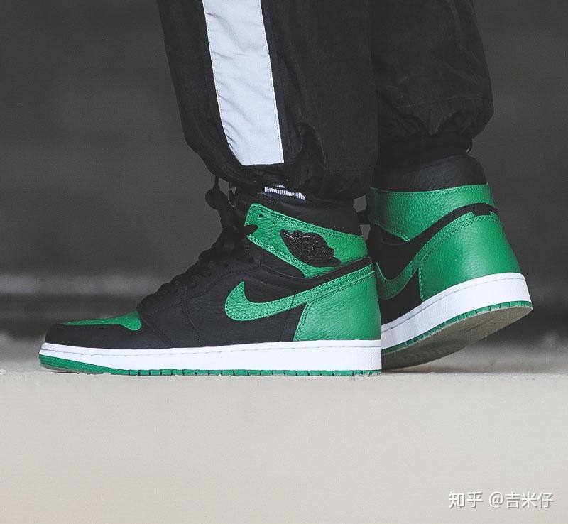 aj1黑绿脚趾篮球鞋原谅色球鞋上脚街头你最靓