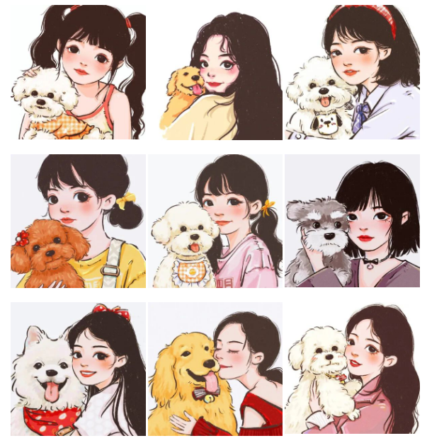 有没有炒鸡好看的八人闺蜜头像