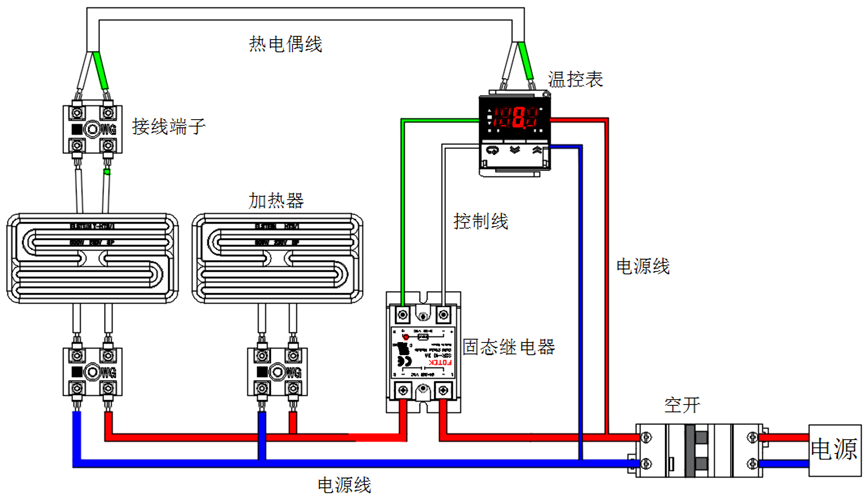 ptc加热片接线图图片