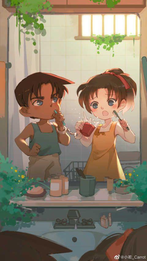 有没有服部平次和远山和叶的情头