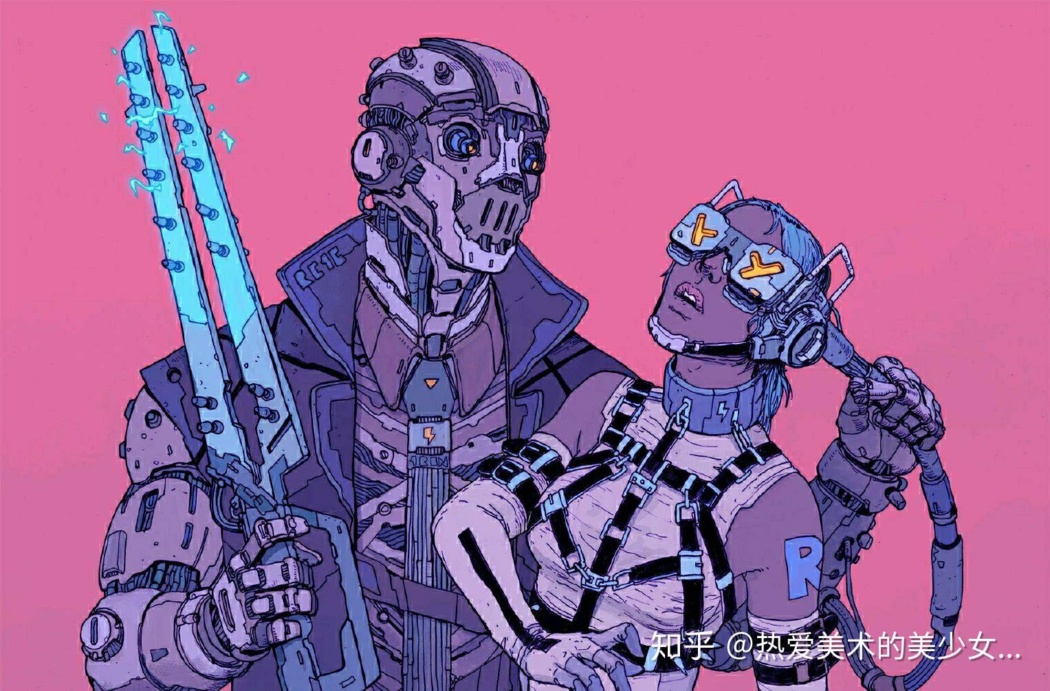 赛博朋克插画 - 知乎