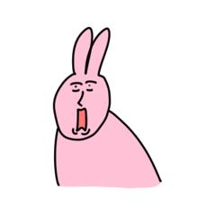 粉兔子表情包原图图片