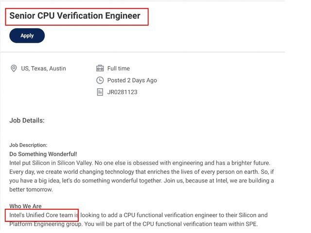 Intel 大一统的“Unified Cove”会放弃大小核吗?