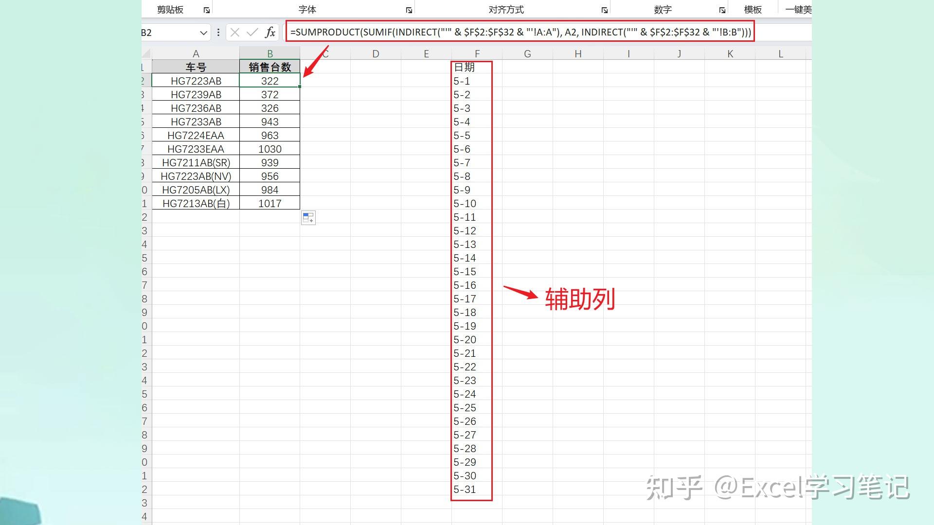 同一表格不同数据汇总