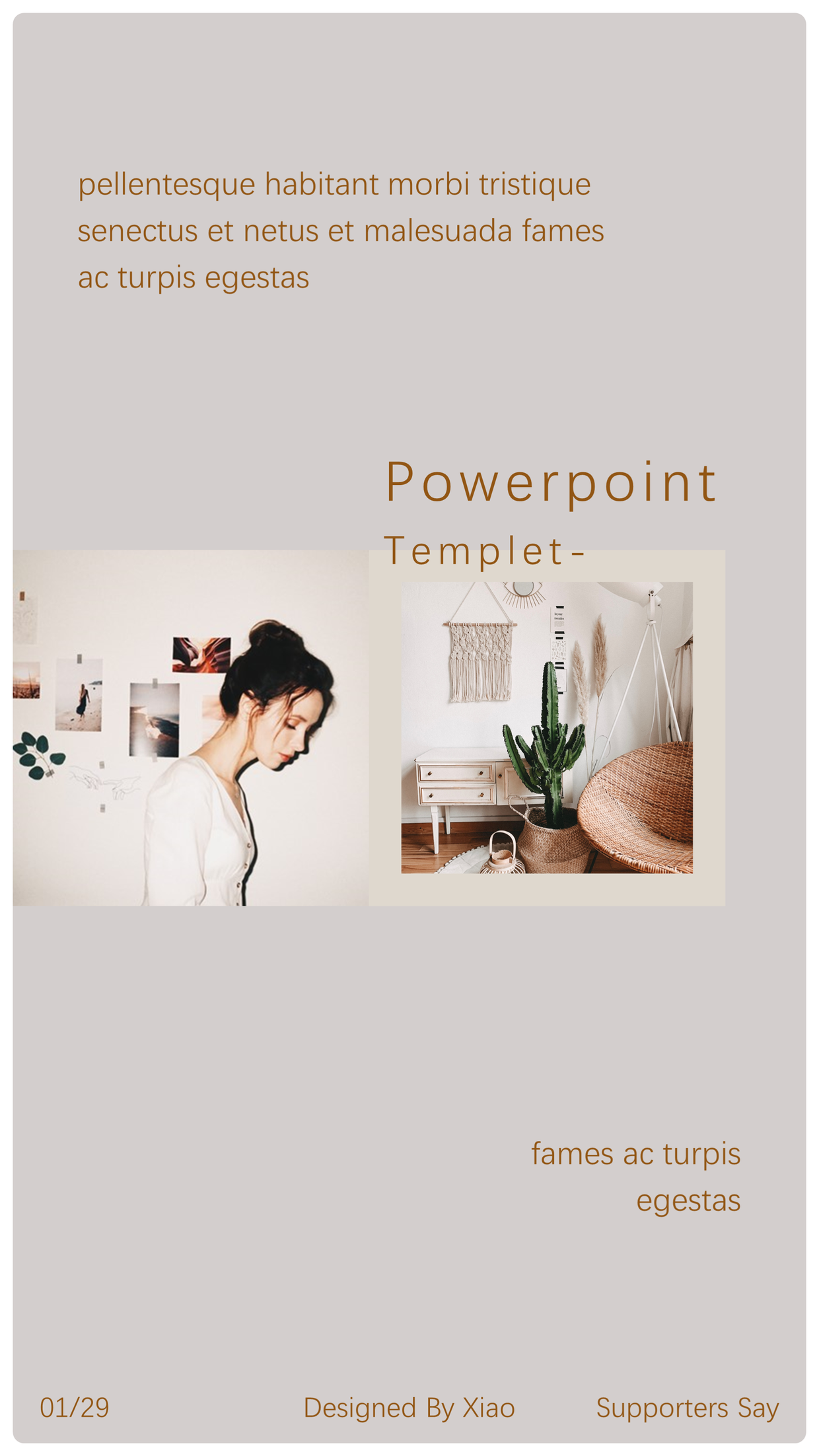 ppt模板ins风便签书签