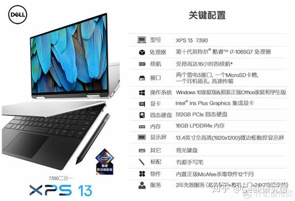 XPS 13-7390二合一评测：旗舰4K触控屏，翻转办公更强劲- 知乎