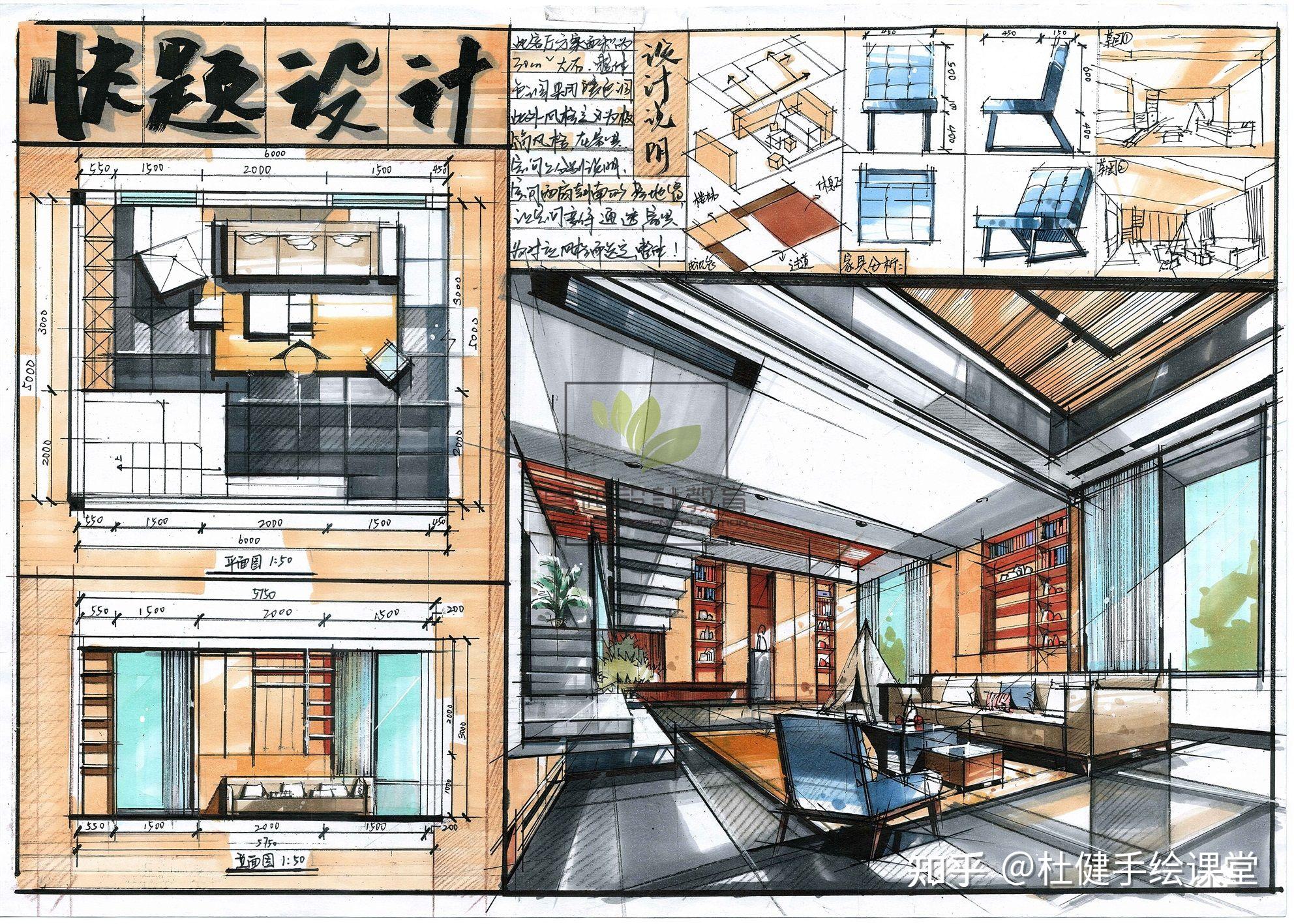 室内考研|客厅空间设计|学生作品 - 知乎