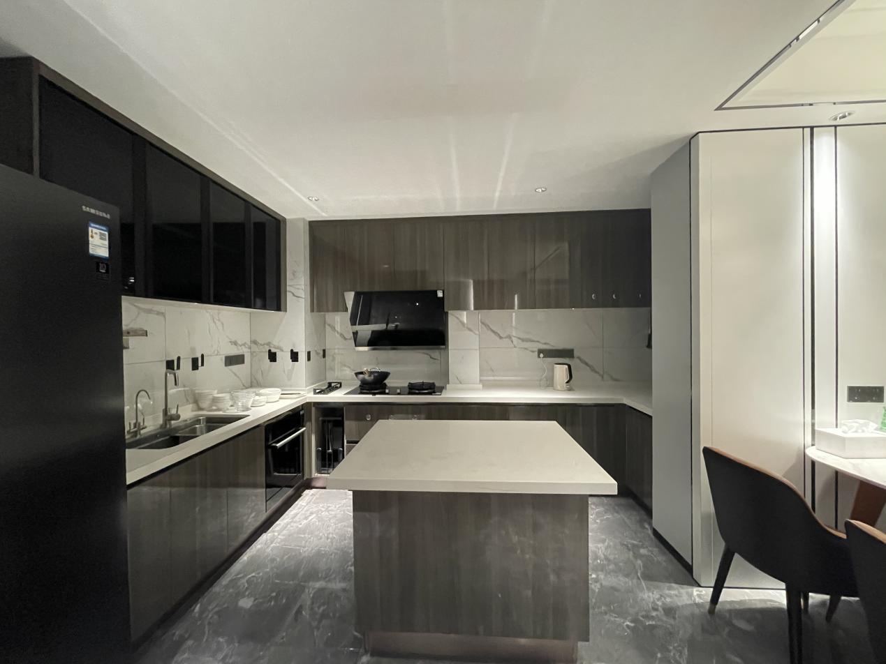 贵族气质轻奢简约大平层大气的开放式厨房真的爱了爱了