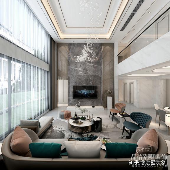 无锡别墅装修-无锡水岸名府500平现代轻奢装修风格赏析 - 知乎