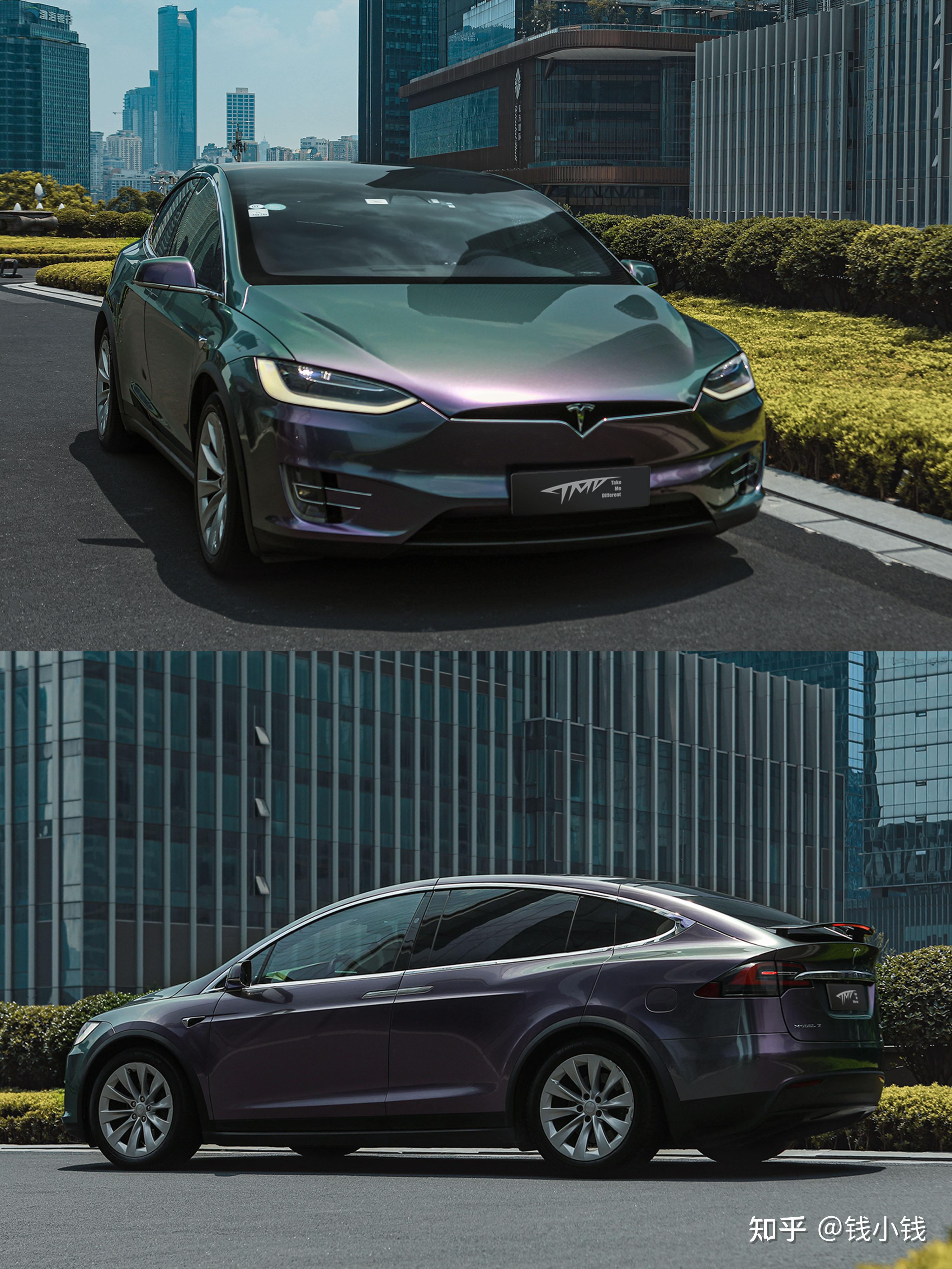 特斯拉modelx改色 | 天蝎座迷雾紫
