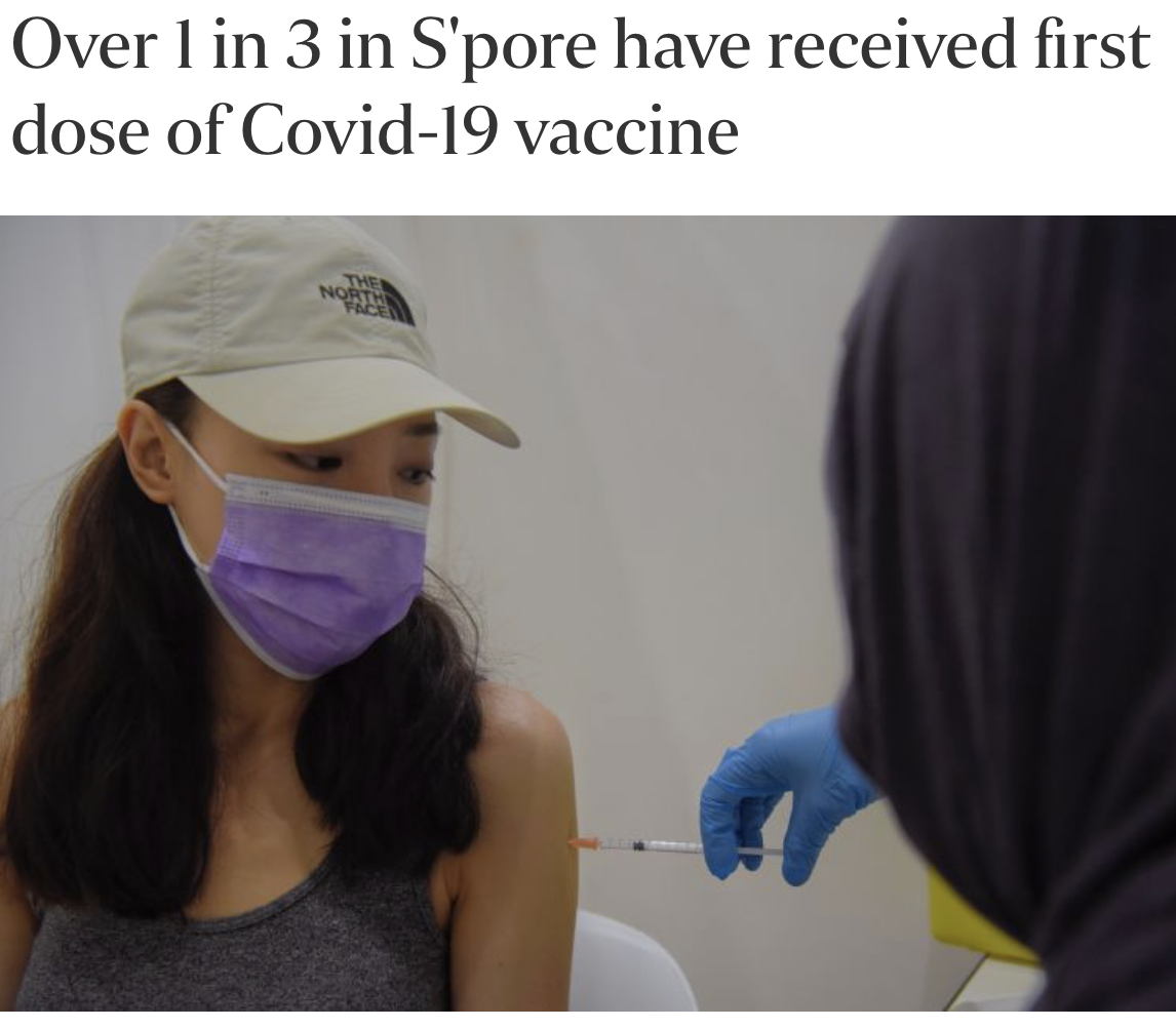冠疫苗供应保持稳定的情况下,到了7月底,新加坡将有430万人接种首剂