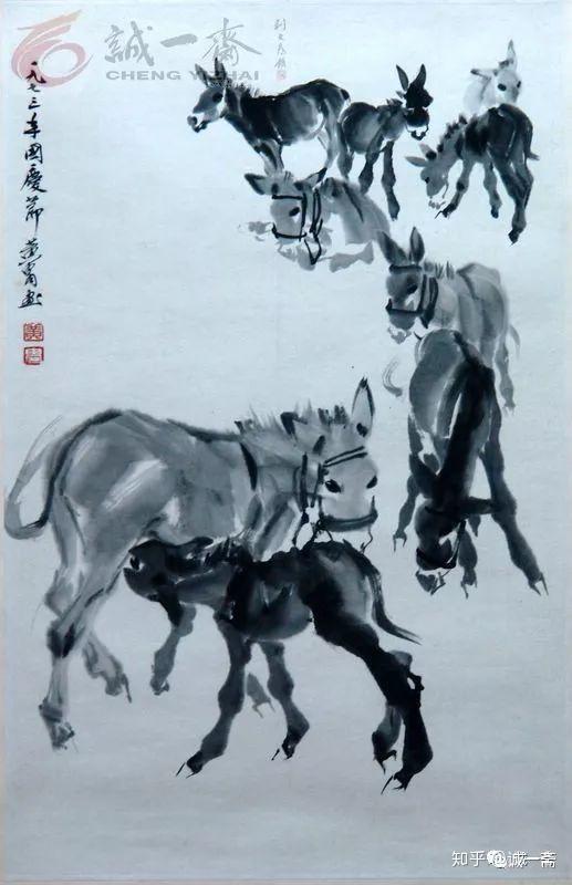 诚一斋美术馆展品欣赏黄胄驴