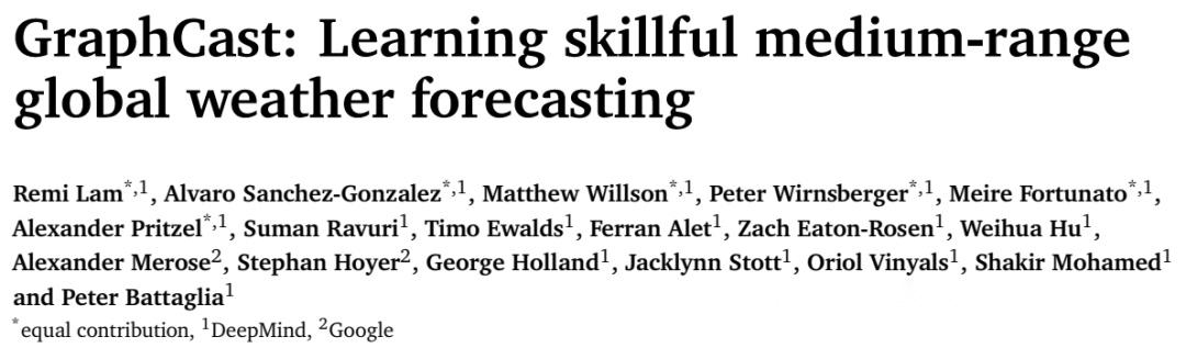 GraphCast:基于GNN的天气预报神器,吊打一众顶级气象台 - 知乎